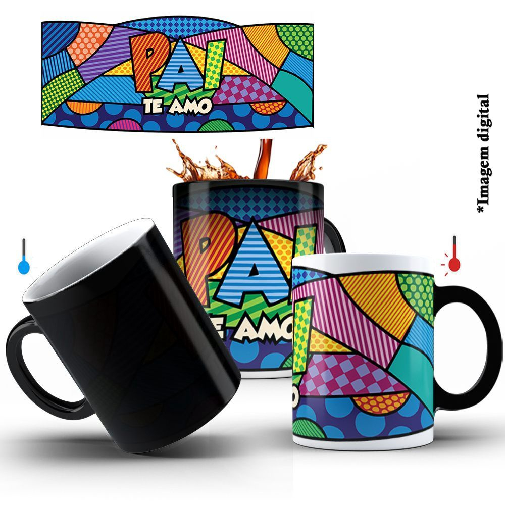 Caneca M Gica De Porcelana Presente Ml Dia Dos Pais Pai Te Amo