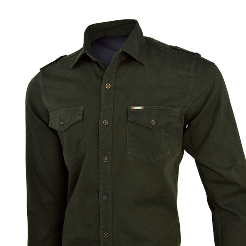 camisa militar verde