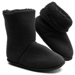 Menor preço em Pantufa Bota Polar Cano Alto Ante Derrapante Toda Peluciada Internamente