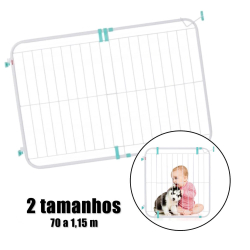 Portao Grade de Seguranca Expansivo de 70 Cm a 1,15 M Branco Menor preço em Portao Grade de Seguranca Expansivo de 70 Cm a 1,15 M Branco