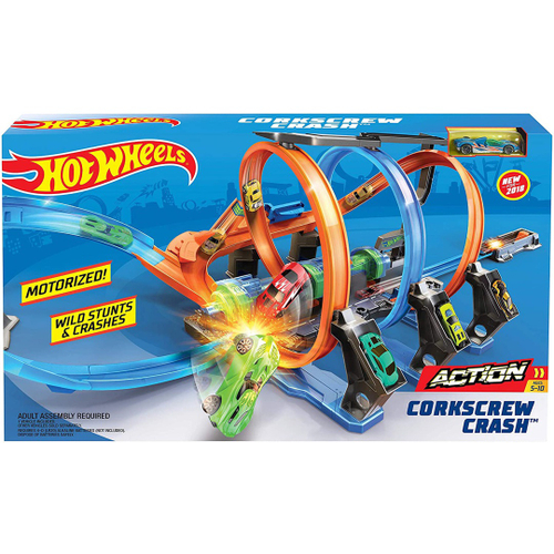 Brinquedo Pista Grande Hot Wheels Espiral De Batidas - Loop Triplo