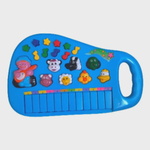 Piano infantil musical azul menino divertido gravador braskit