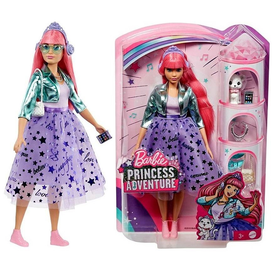 Boneca óculos cor-de-rosa Barbie Heroína de Jogos Eletrônicos