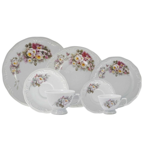 APARELHO JANTAR VINTAGE BLOOM 42 PCS PORCELANA - MCD Brasil