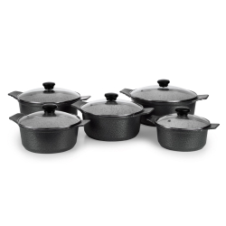 Conjunto c 5 Panelas Forno Fogão Premium Revestida em Cerâmica Antiaderente e Alum. Fundido Preta é boa?