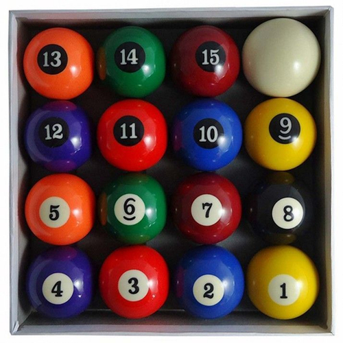 Bolas 54mm Bilhar Numerada (15 Bolas)