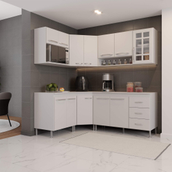 Cozinha Completa Fidelita Viena Modulada 6 Peças 340 Cm 12 Portas 3 Gavetas Com Tampo Branco é boa?