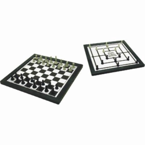 Jogo De Dama E Trilha Tabuleiro Plastico 24cm