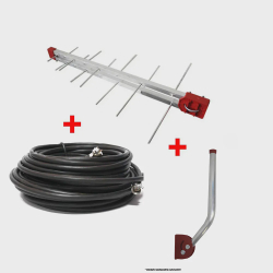 Kit Antena Digital 4K Log 16 com Mastro 45 cm e Cabo coaxial Capte 12 m - 5 und. é boa?