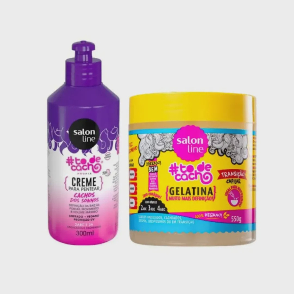 Kit Salon Line Todecacho Creme De Pentear Cachos Dos Sonhos E Gelatina Transicao Capilar Em Promocao Ofertas Na Americanas