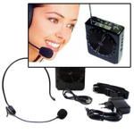 Amplificador de Voz Megafone com Microfone e Rádio Fm para Professores K8 Preto