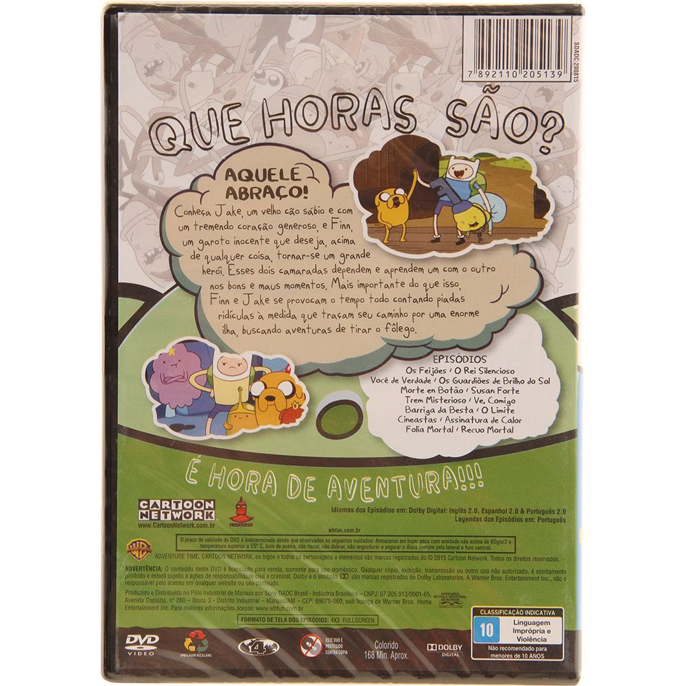 Dvd Adventure Time - Hora de Aventura - 2 temporada Vol 1 em Promoção na  Americanas