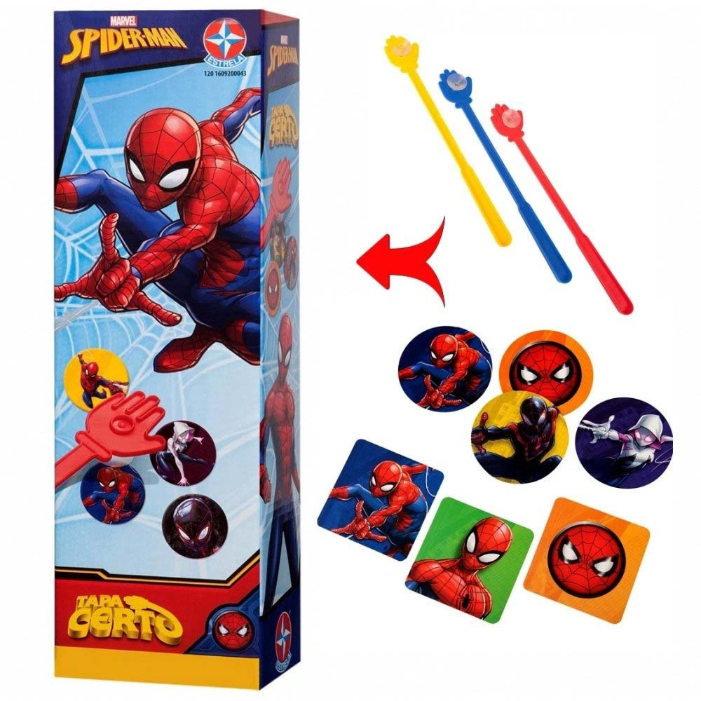 Novo Jogo Tapa Certo Estrela Figura Homem Aranha Marvel