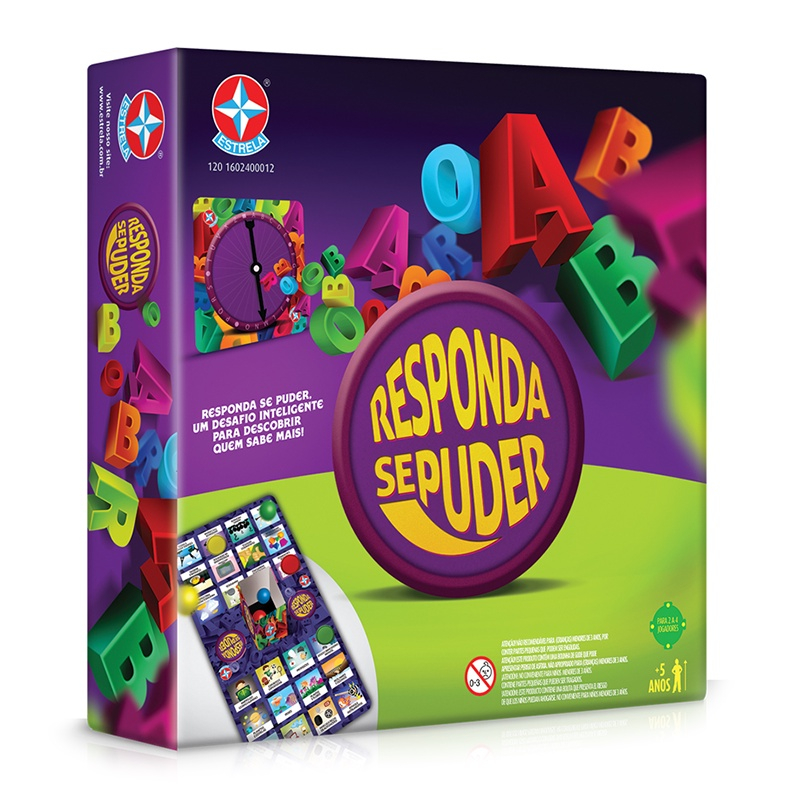 Jogo Tabuleiro Clássico Responda Se Puder Original Estrela - ShopJJ -  Brinquedos, Bebe Reborn e Utilidades