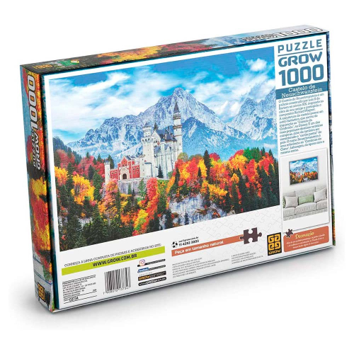 Quebra Cabeça Castelo Neuschwanstein 1000 Peças - Grow em Promoção na  Americanas