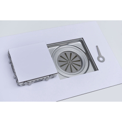 Ralo Invisível 10x10 Saída 100 mm inox 304 Menor preço em Ralo Invisível 10x10 Saída 100 mm inox 304
