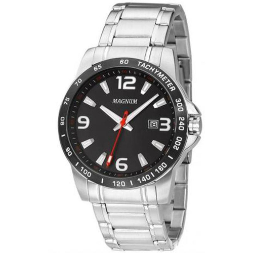 Relógio Magnum Sports Masculino MA32283Z Pulseira Prata