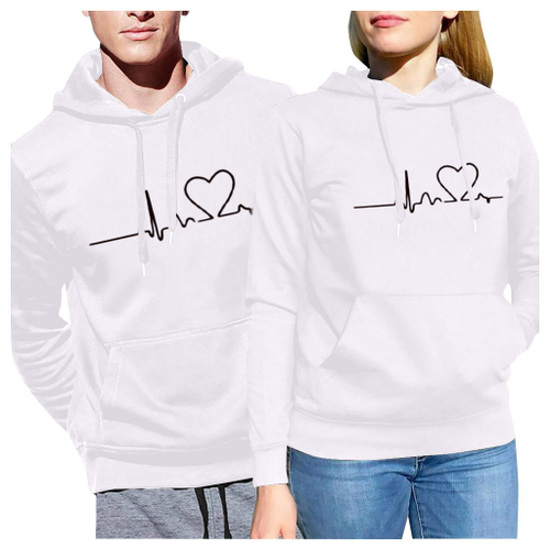 couple in moletom com capuz