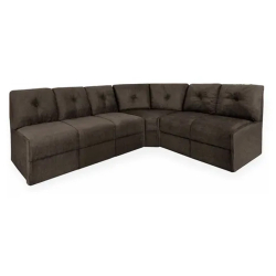 Sofá De Canto 6 Lugares Bello Com Tecido Suede Marrom Zinhão Menor preço em Sofá De Canto 6 Lugares Bello Com Tecido Suede Marrom Zinhão