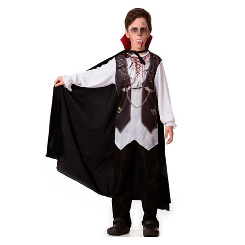 Fantasia de Halloween Vampiro Conde Drácula Infantil Masculino Com Dentes  em Promoção na Americanas