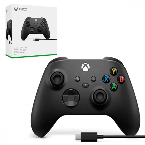 Controle joystick sem fio Microsoft Xbox Xbox Series X, S Controller + USB-C  cable carbon black