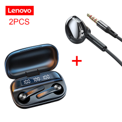Lenovo QT81 Bluetooth 5.1 + Lenovo XF06 3,5 mm fones de ouvido com fio (Black) é boa?