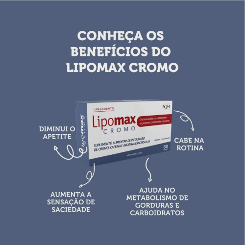 Lipomax Cromo c/60 Cápsulas em Promoção na Americanas