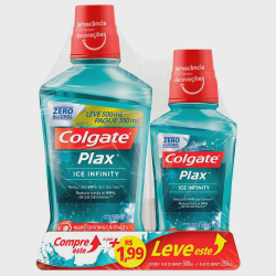 Menor preço em Enxaguante Bucal Colgate Plax Ice Infinity 500ml Promo + 1,99 Leve Solução Bucal Plax Ice Infinity 250ml