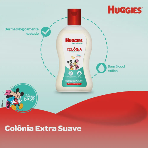 Colônia Infantil Huggies Extra Suave 100ml - Imagem 4