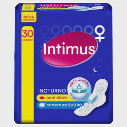 Absorvente Externo Intimus Noturno Cobertura Suave com Abas 30 Unidades Menor preço em Absorvente Externo Intimus Noturno Cobertura Suave com Abas 30 Unidades