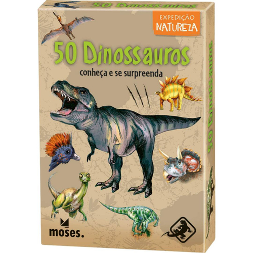 Jogo de Cartas 50 Dinossauros Expedição Natureza Galápagos Jogos