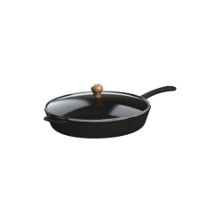 Frigideira Gourmet Cabo Ferro Tampa Vidro Libaneza 26 Cm Menor preço em Frigideira Gourmet Cabo Ferro Tampa Vidro Libaneza 26 Cm