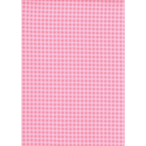 Tecido Tricoline Estampado Xadrez Branco e Rosa Pink - 50cm x 1