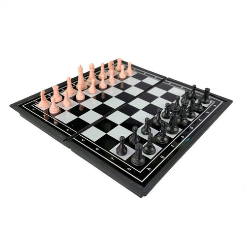 Antigo mini jogo de xadrez, marca Schach, completo, no