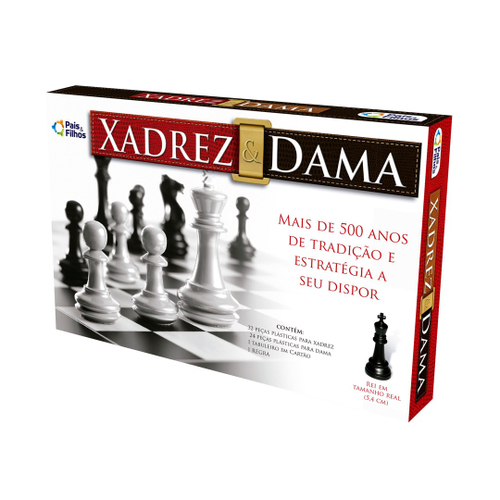 Jogo Xadrez Dama Madeira Tabuleiro Gaveta 38,8 X 38,8 Cm em