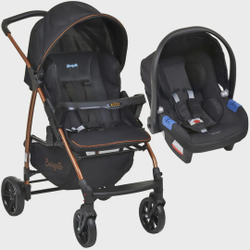 Carrinho de Bebe Para Passeio Até 15Kg Travel System Ecco Burigotto Preto Cobre Menor preço em Carrinho de Bebe Para Passeio Até 15Kg Travel System Ecco Burigotto Preto Cobre
