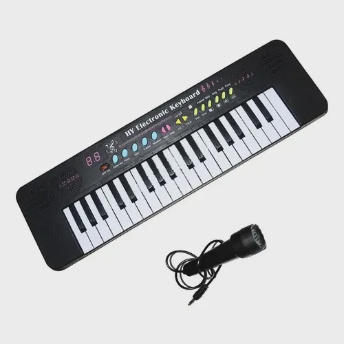 Brinquedo Musical Teclado Infantil Piano 37 Teclas Microfone no Shoptime