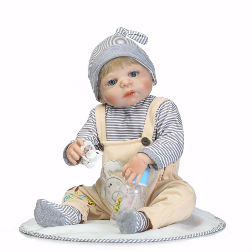 Bebê Reborn Menino 100% Silicone – Hugo – 49cm