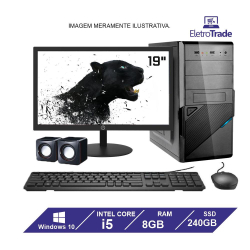 Computador Completo i5 8GB ssd 256GB Kit Monitor 20 Windows 10 + Pacote Office é boa?