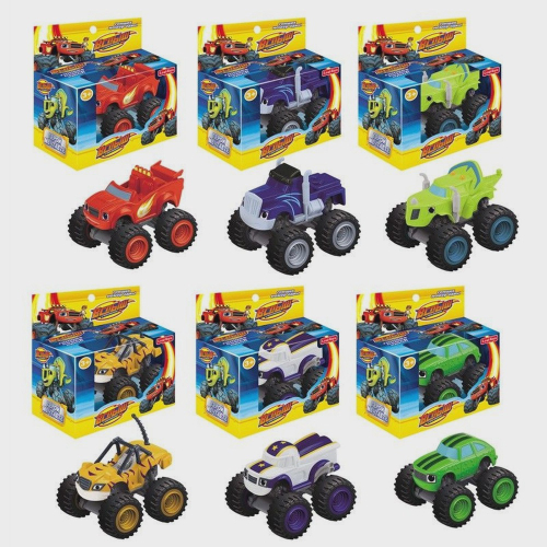 Blaze Monster Machines Kit Com 6 Carrinhos Fricção