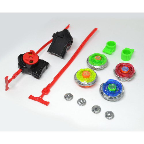 Kit Com 4 Peões Beyblade Metal + Lançador + Arena - Chic Outlet