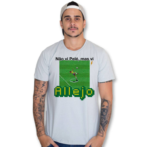 Camiseta Masculina Branca Allejo Jogador Soccer jogos Anos90 - DESIGN  CAMISETAS - Camiseta Masculina - Magazine Luiza