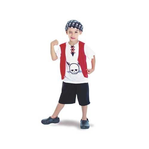 Fantasia Pirata Infantil Masculino C/ Bandana Halloween Festa