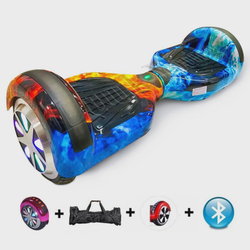 Hoverboard Skate Élétrico Bluetooth Com Led Alça Curta 6,5