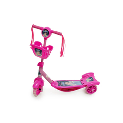Patinete 3 Rodas Infantil Musical Com Luzes E Cesta Rosa Menor preço em Patinete 3 Rodas Infantil Musical Com Luzes E Cesta Rosa