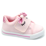 Tenis infantil feminino cilios unicornio rosa