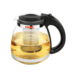 Bule de chá chinês de 1500ml resistente ao calor com filtro infusor de chá Flor Chaleira Café Cafeteira Vidro para escritório Bule de chá