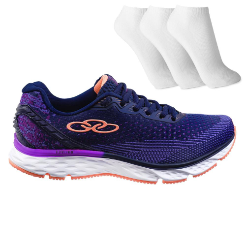 Tenis olympikus feminino roxo best sale com rosa