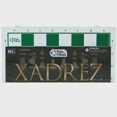 Jogo De Xadrez E Dama Tabuleiro Oficial Madeira 40 Cm Gaveta