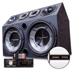 Caixa Som 2 Pioneer 3060 Radio Bluetooth + Taramps Ds 800x4 Menor preço em Caixa Som 2 Pioneer 3060 Radio Bluetooth + Taramps Ds 800x4